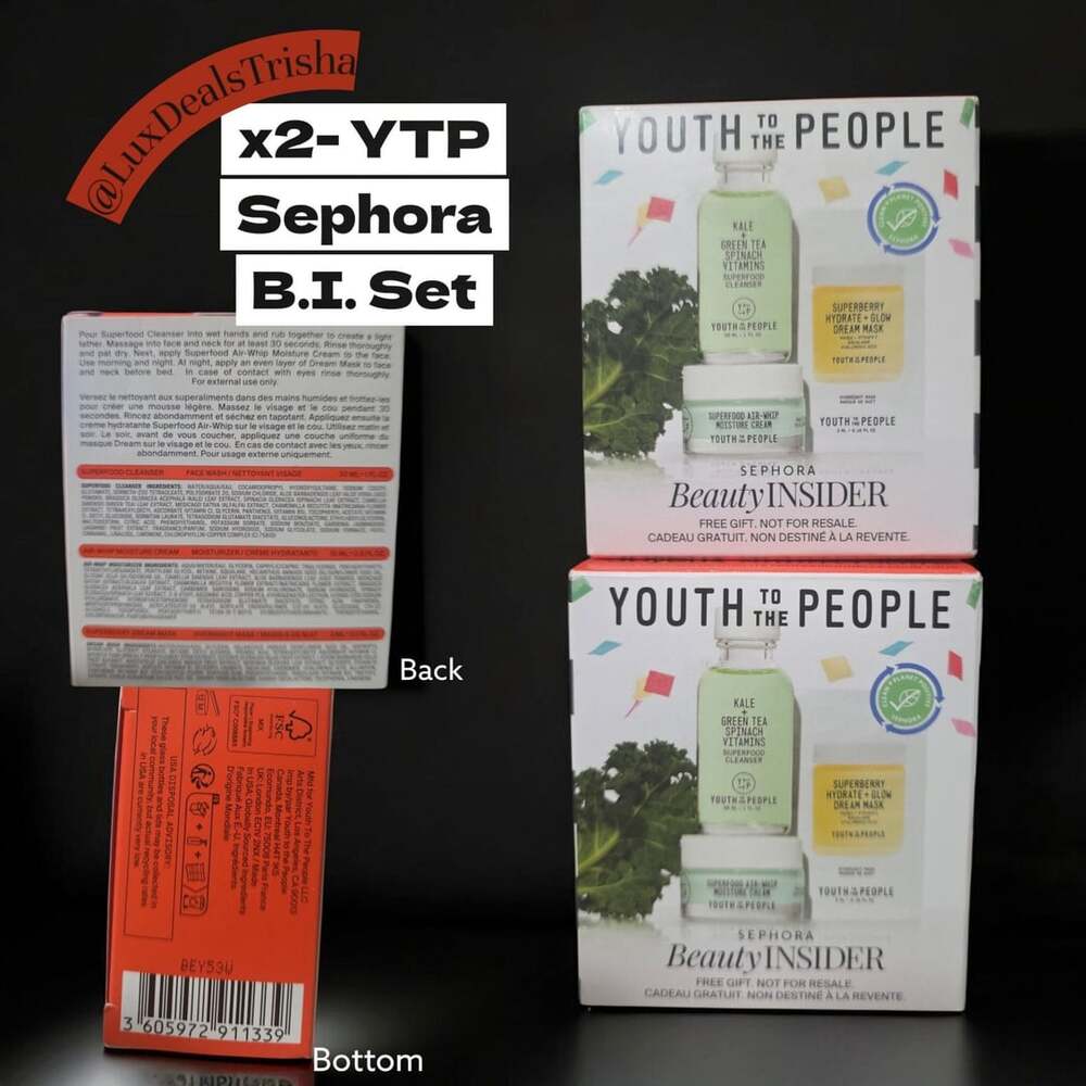 x2 Youth To The People Sephora Beauty Insider Set